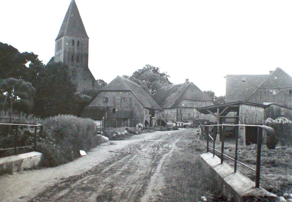 Die Wassermühle in Reinshagen aus Norden (alte Aufnahme)